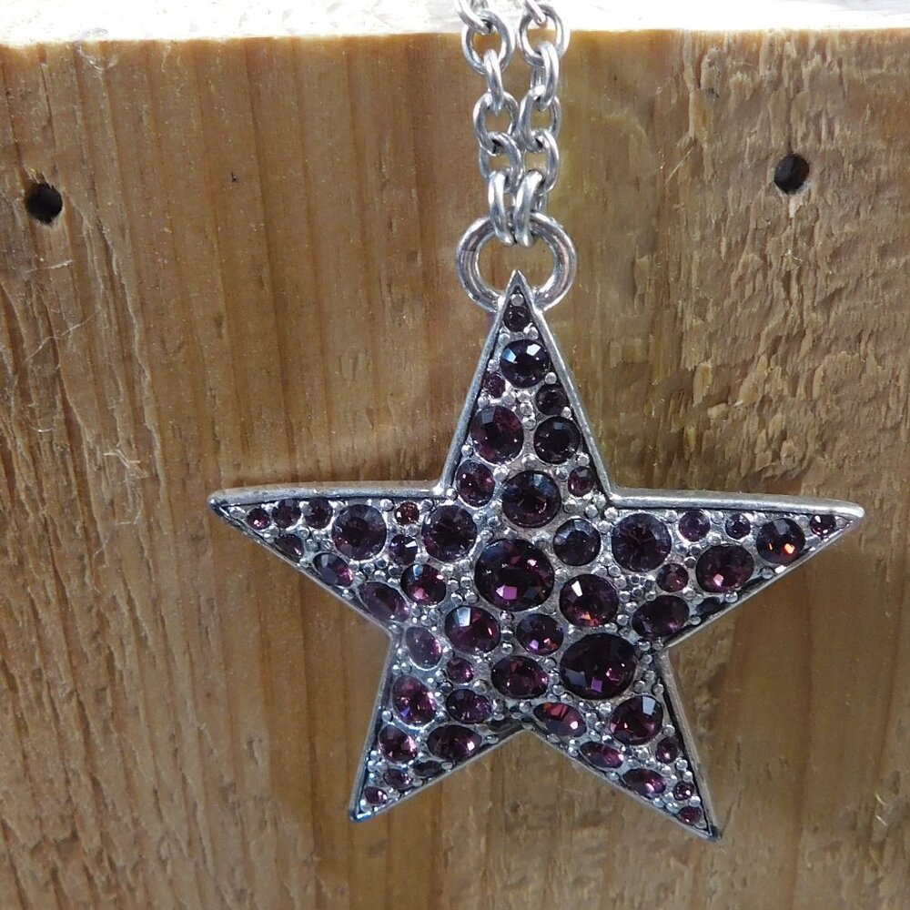Ladies Pilgrim Purple Star Necklace